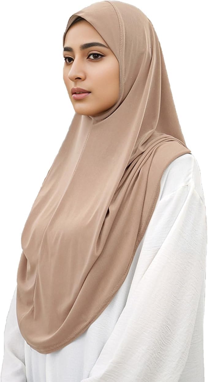 Ready To Wear Hijab for Ladies Instant Turban Stretch Soft Muslim Scarf For Prayer Long Hijabs Islamic Jersey Abaya - Image 4