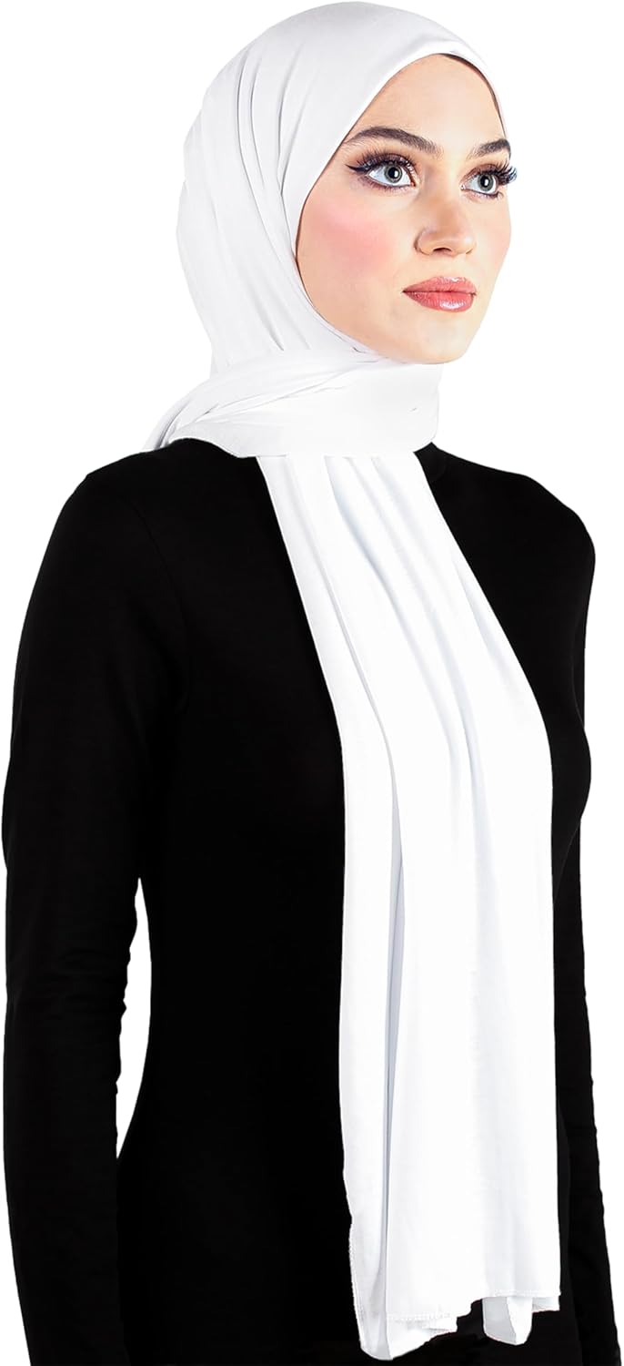 Ladies Cotton Jersey Hijab Scarves Muslim Shawls Turban Head Scarf Wraps Long 78" x 30"