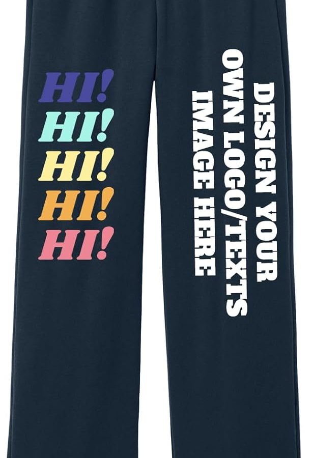 Bella 3725 Unisex Custom Printing Add Design Sponge Fleece Straight Sweatpants - Navy (XL)