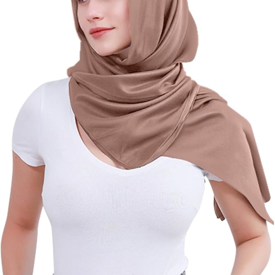Satin Silk Hijab Scarf for Ladies Girls Soft Long Muslim Hijab Jersey Head Scarves Shawl Wrap