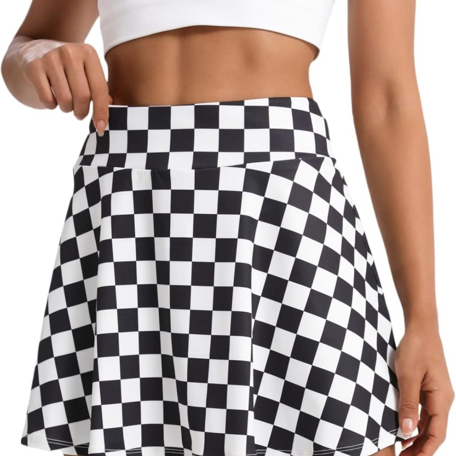 Ladies' Court Skirt Pleated Athletic Skirt with Shorts Pocket High Waisted Golfing Skort for Training Pickleball