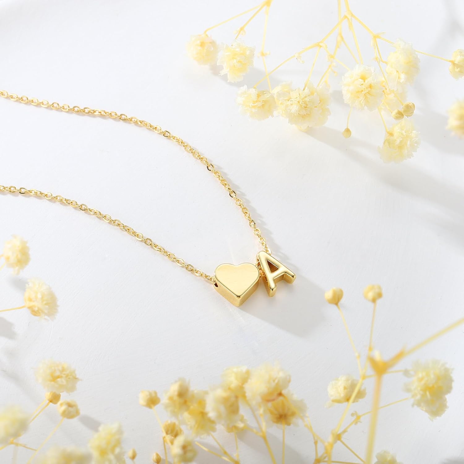 Mothers Day Gifts for Mom Wife - Dainty 18K Gold Plated Heart Initial A-Z Pendant Necklace Modern Jewelry Heart Necklaces Birthday Mothers Day Gifts for Ladies Daughter - Image 5