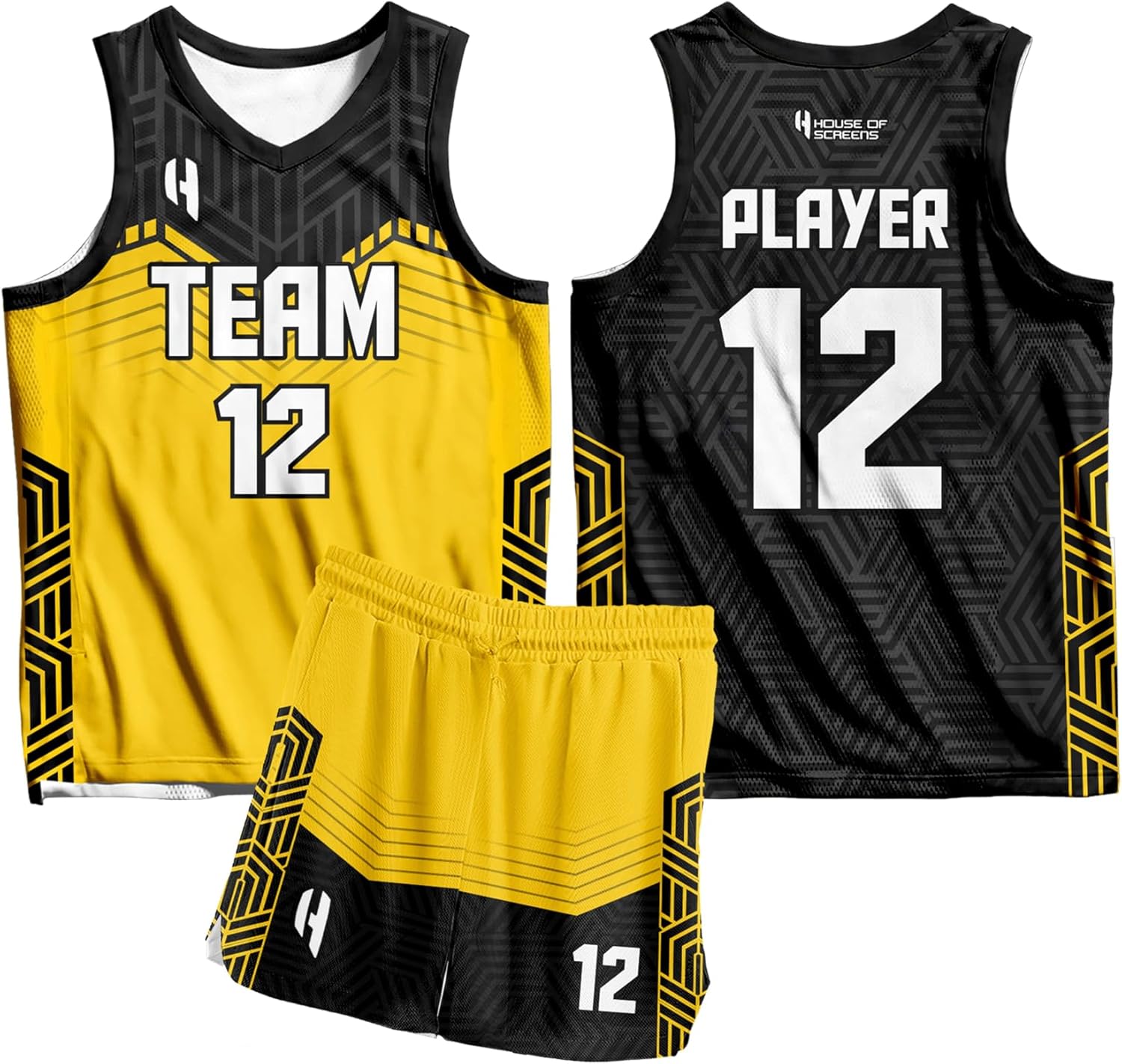 Custom Premium Quality Personalized Basketball Jersey, Basketball Short, Basketball Uniform for Toddler, Youth, Men and Ladies, Custom Name, Number, Logo for All Ages and Occasions, HX377BS