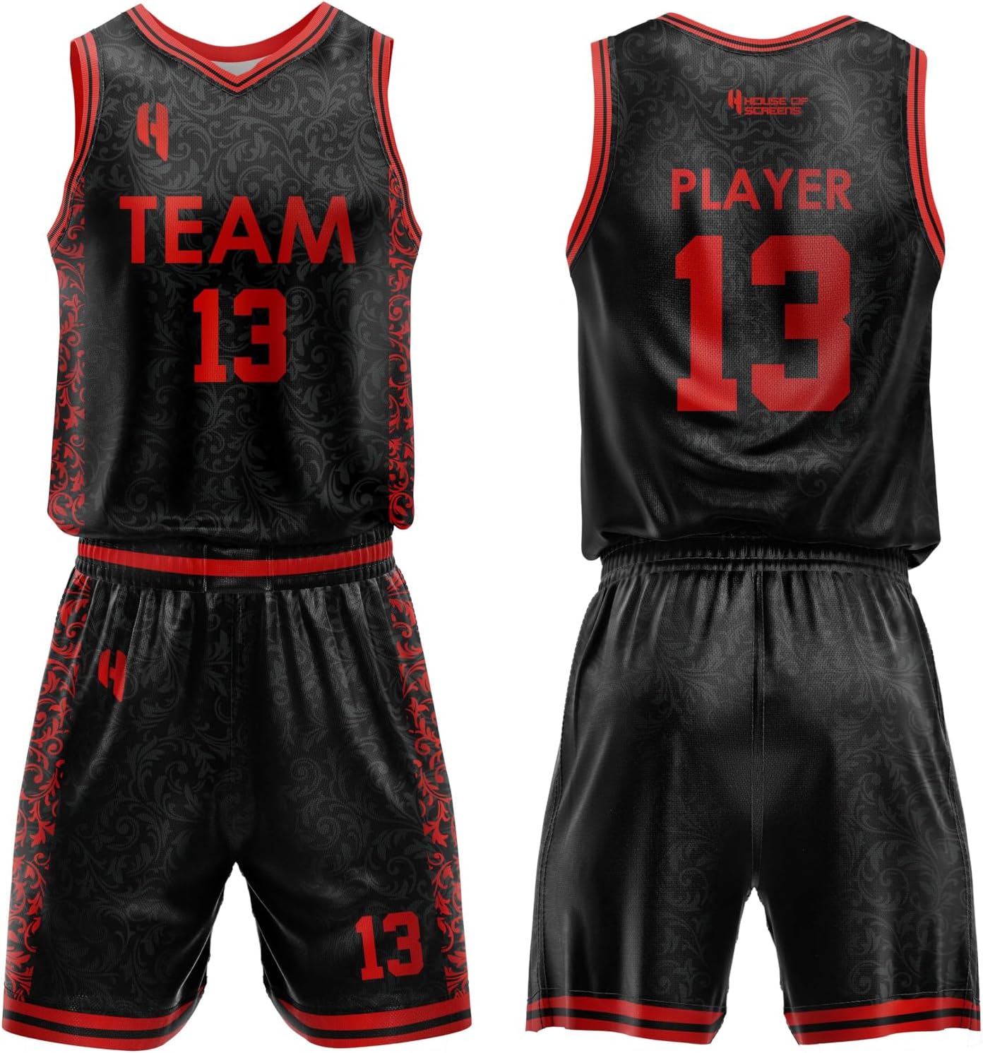 Custom Premium Quality Personalized Basketball Jersey, Basketball Short, Basketball Uniform for Toddler, Youth, Men and Ladies, Custom Name, Number, Logo for All Ages and Occasions, HX355BS