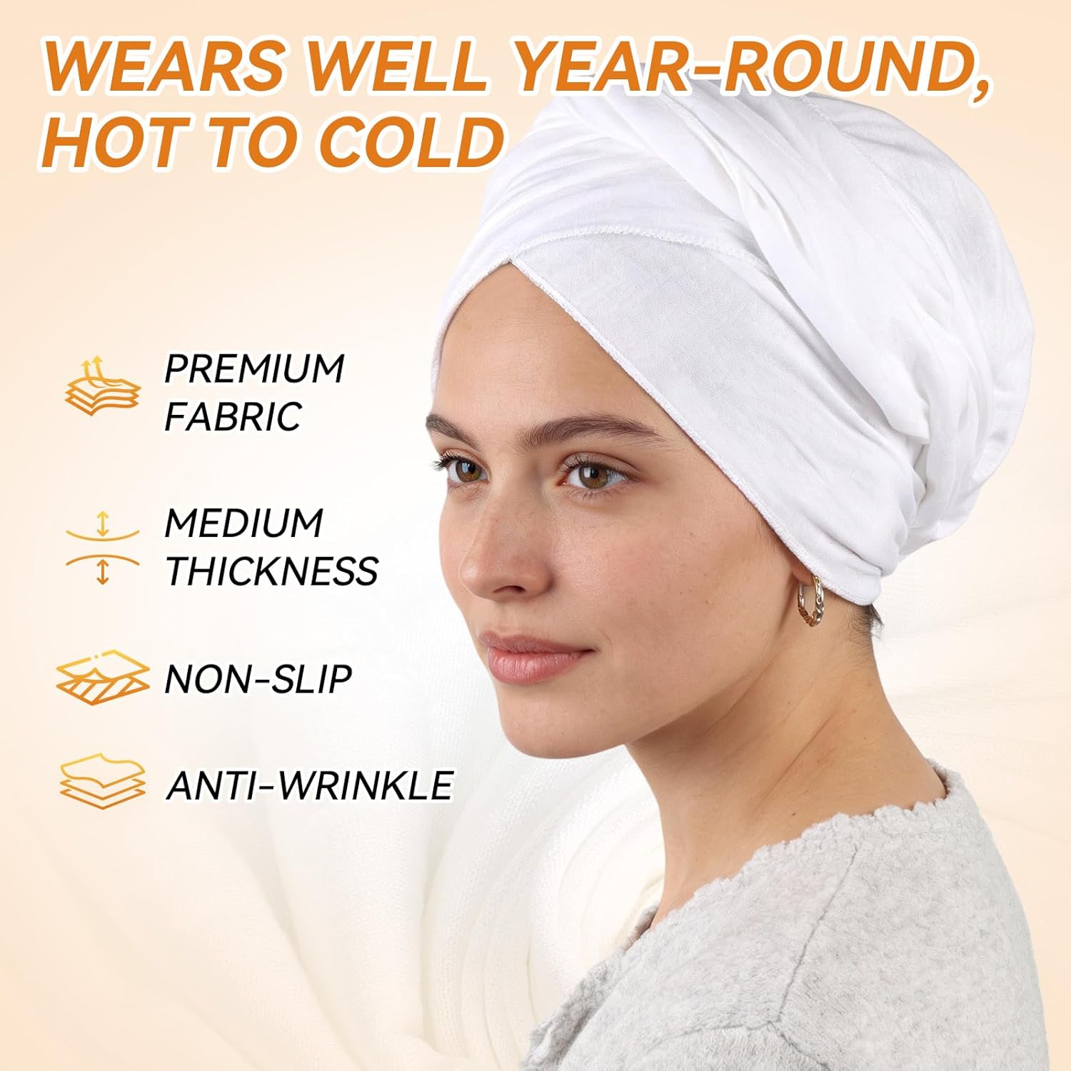 Hijab Scarf Non-see-through Jersey Maxi Hijab Soft Head Scarf Wrap for Ladies - Image 4