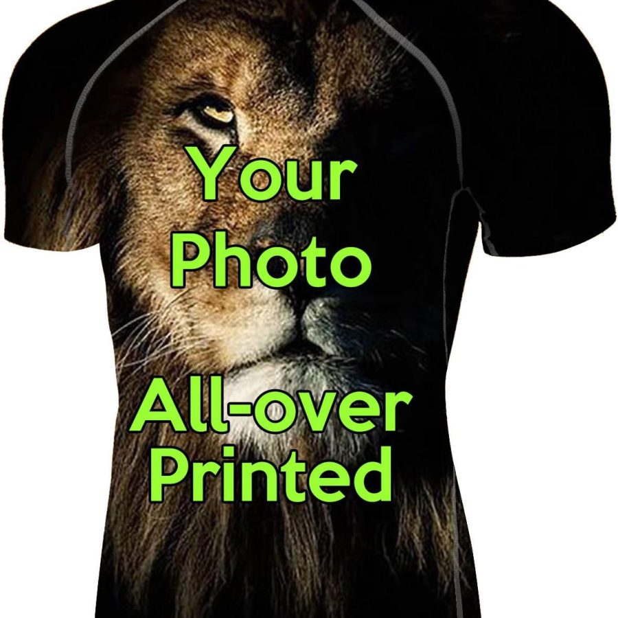 Personalized Custom T Shirts Sport Tight Design Your Own Picture Text Printed Two Sides