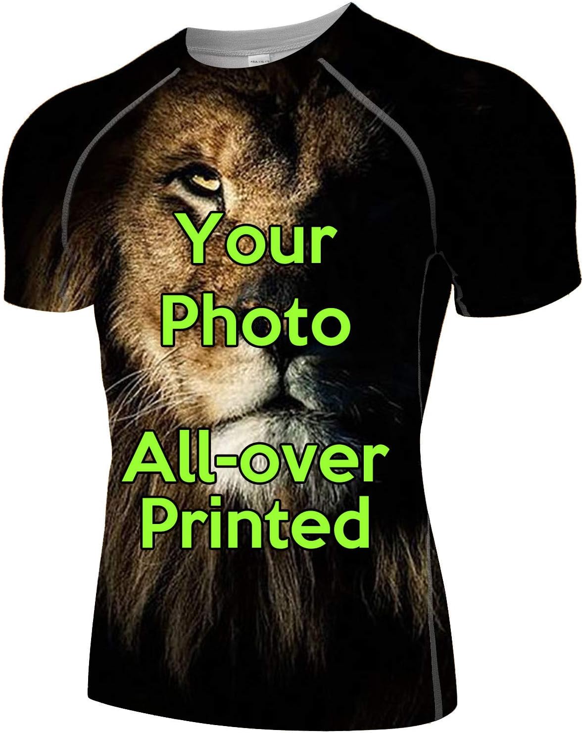 Personalized Custom T Shirts Sport Tight Design Your Own Picture Text Printed Two Sides