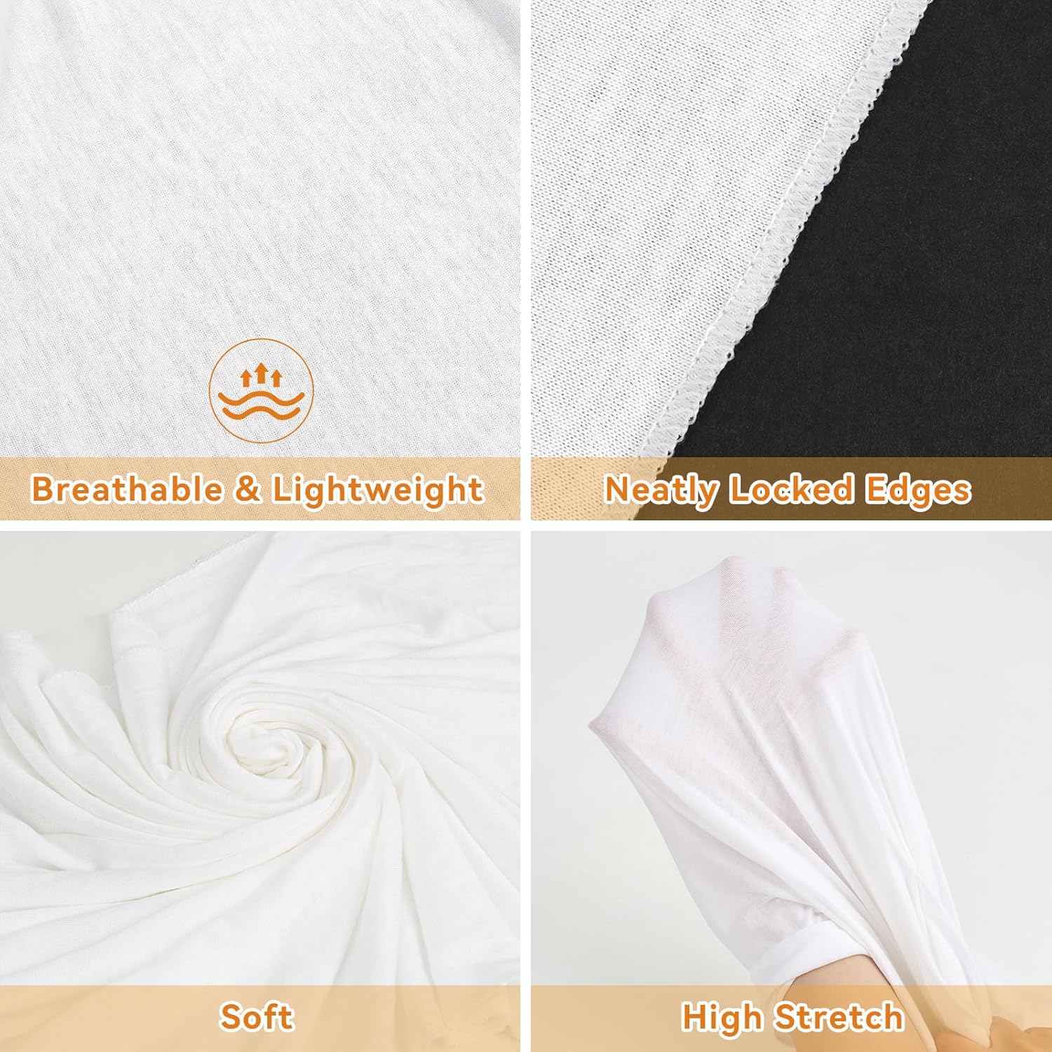 Hijab Scarf Non-see-through Jersey Maxi Hijab Soft Head Scarf Wrap for Ladies - Image 5