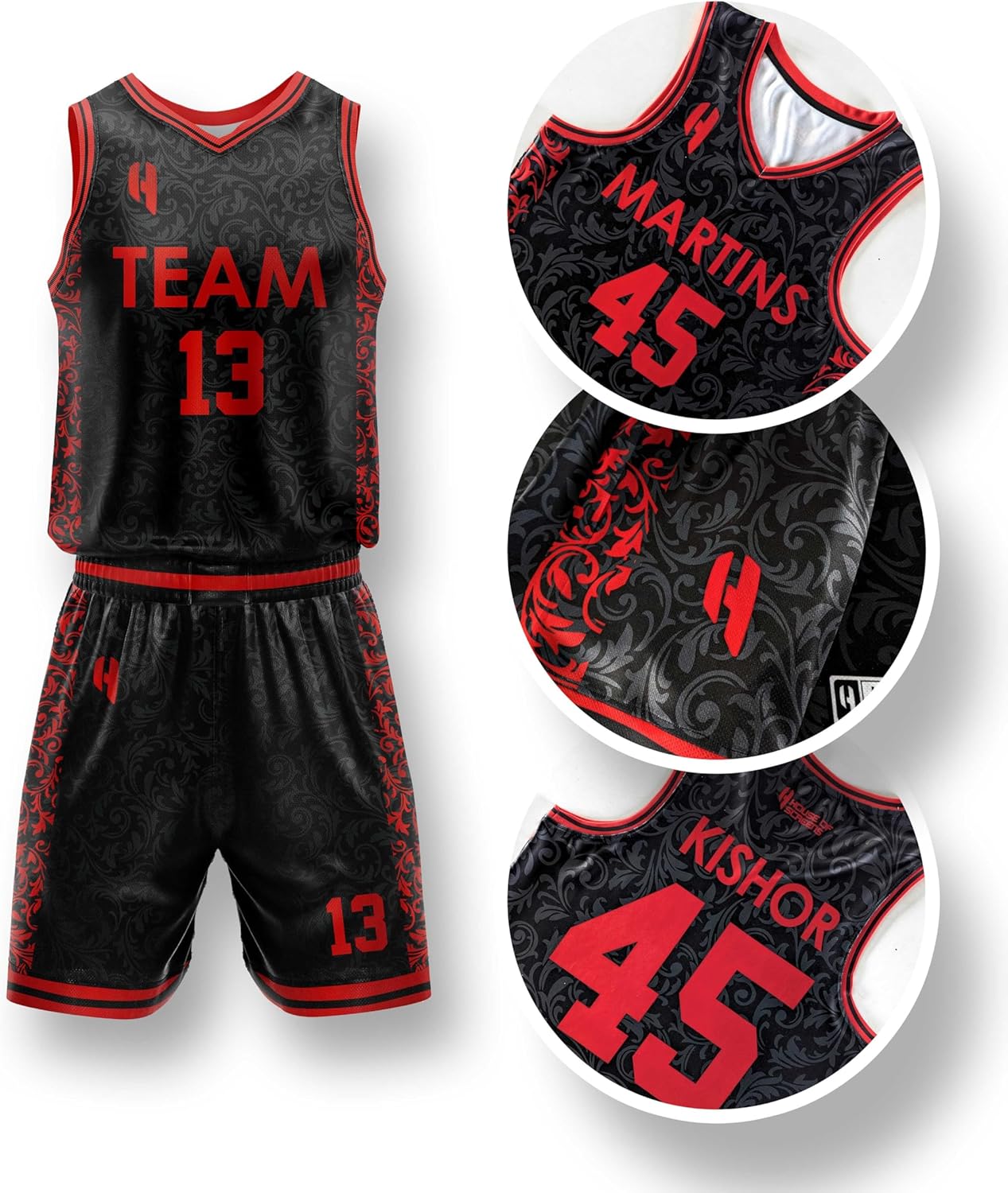 Custom Premium Quality Personalized Basketball Jersey, Basketball Short, Basketball Uniform for Toddler, Youth, Men and Ladies, Custom Name, Number, Logo for All Ages and Occasions, HX355BS - Image 2