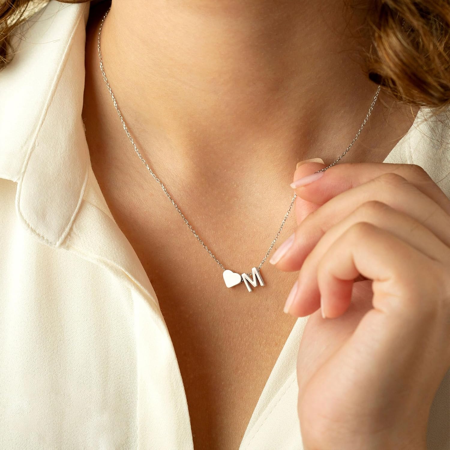 Mothers Day Gifts for Mom Wife - Dainty 18K Gold Plated Heart Initial A-Z Pendant Necklace Modern Jewelry Heart Necklaces Birthday Mothers Day Gifts for Ladies Daughter - Image 3