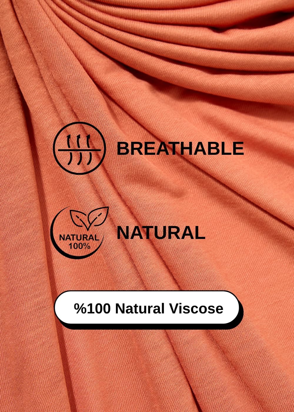 Signature Jersey Hijab Shawl-Burnt Rust, Crafted from 100% Natural Viscose, Soft Breathable & Skin Safe - Image 6